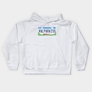 Valparaiso License Plate Kids Hoodie